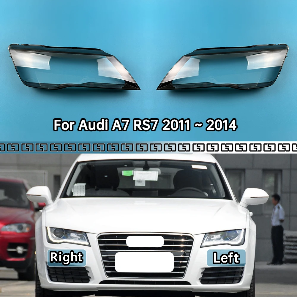 

For Audi A7 RS7 2011 2012 2013 2014 Car Accessories Headlamp Cover Transparent Lampshade Headlight Shell Plexiglass