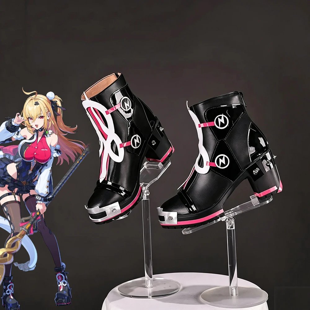 

Game Zenless Zone Zero Cissia Cosplay Shoes Women Lolita Leather High Heels Boots Halloween Carnival Costume Prop