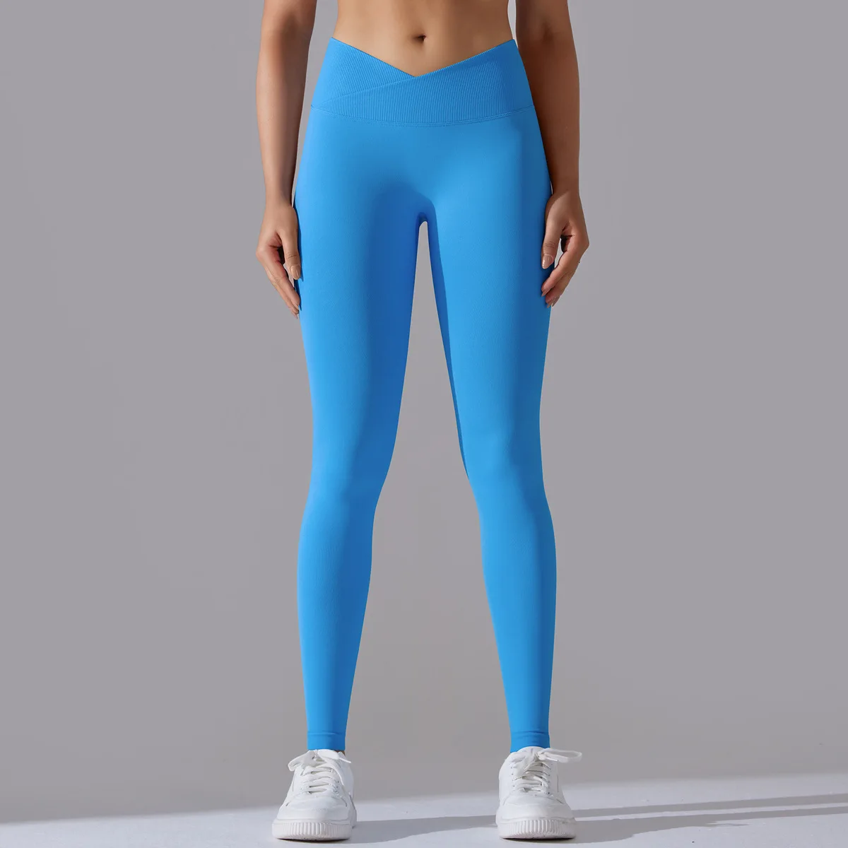 V Cross Waist Fitness Pants donna Nude Feeling glutei sollevamento Yoga pantaloni Quick Dry Push-Up collant pantaloni sportivi Leggings da palestra