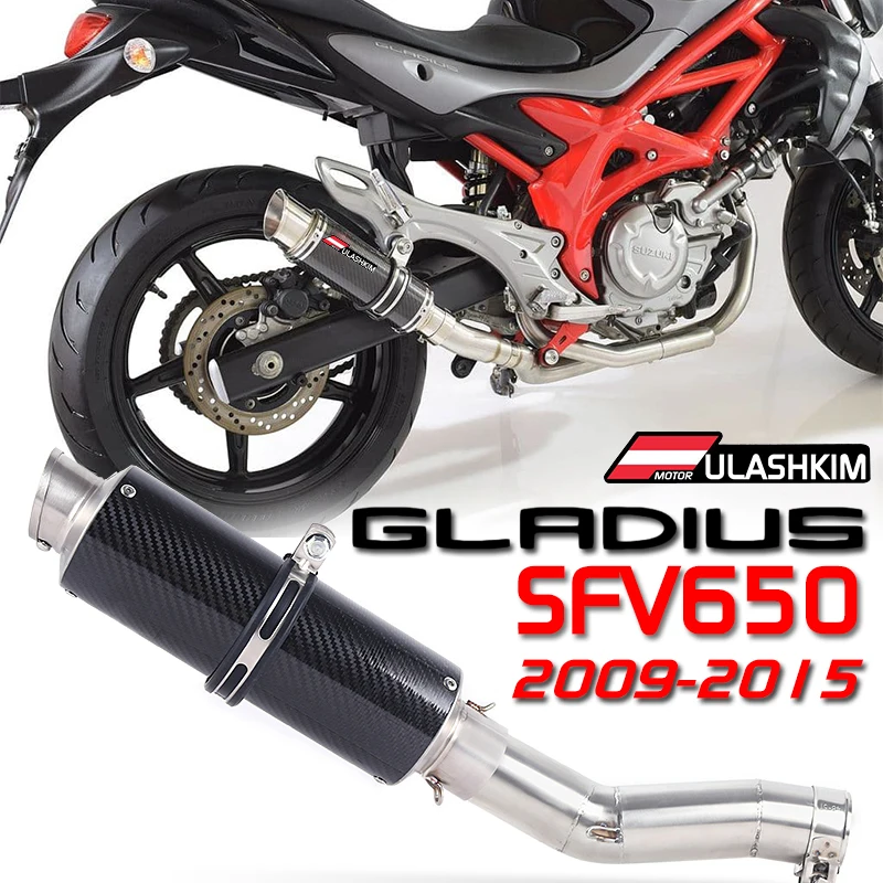 

SFV 650 Gladius Slip On Exhaust For Suzuki SFV650 Gladius 2009-2015 Motorcycle Exhaust Muffler Escape Middle Pipe DB-killer