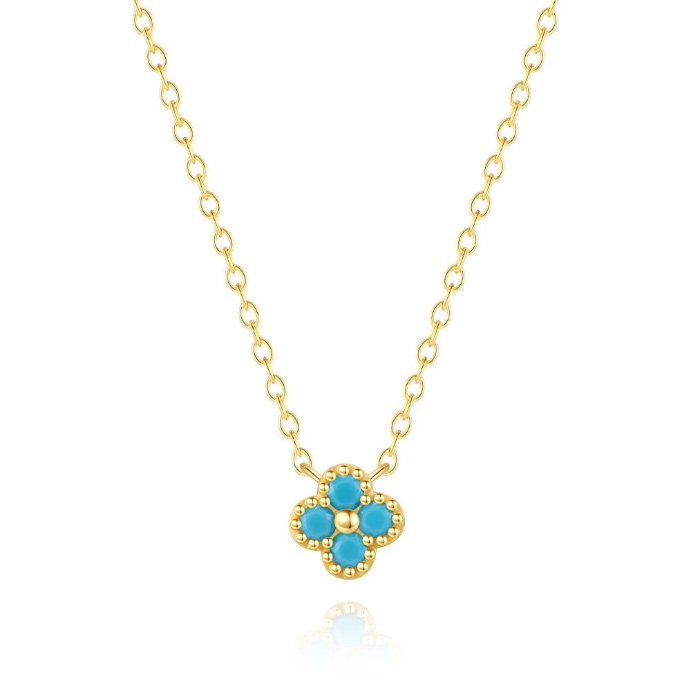 Women's 925 Sterling Silver Four-leaf Clover Necklace