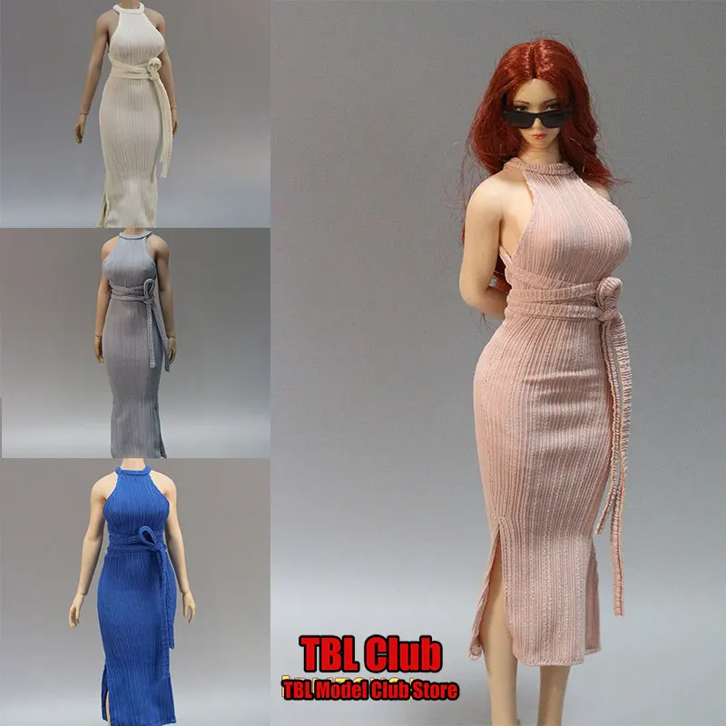 

В наличии DMTOYS масштаб 1/6, женский солдат, длинный крест, с открытой спиной, однотонное тонкое платье для 12-дюймовой куклы-фигурки PH TBL