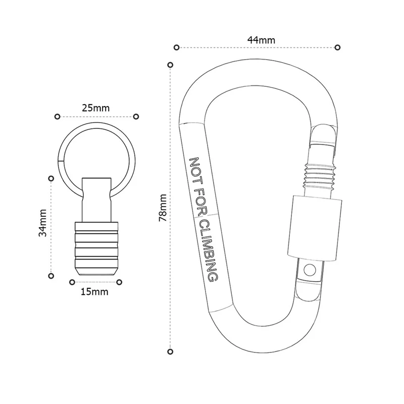 Portachiavi con supporto per Bit, 5 pezzi 1/4 portachiavi con punta per trapano a percussione con gambo esagonale adattatore per vite da trapano con supporto di connessione rapida