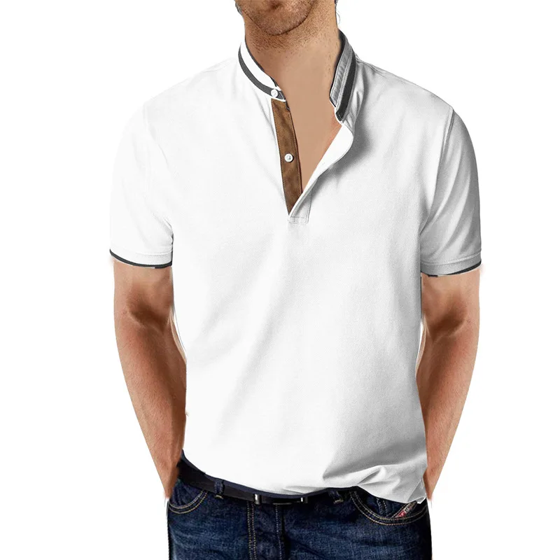 

Men's high end polo shirt color short sleeve golf Paul lapel t-shirt