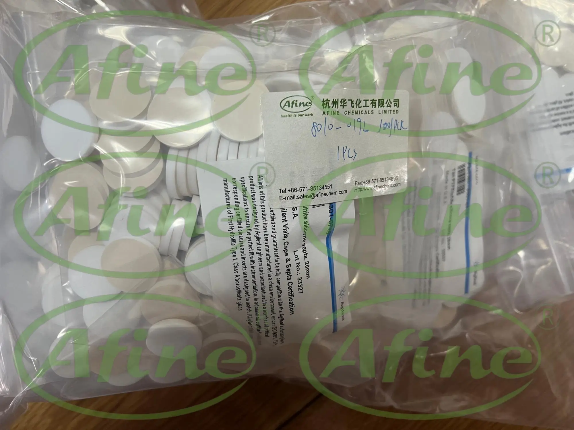 

AFINE Agilent 8010-0192 Vial Septa 20 mm Headspace Tan PTFE Silicone 1000/PCS