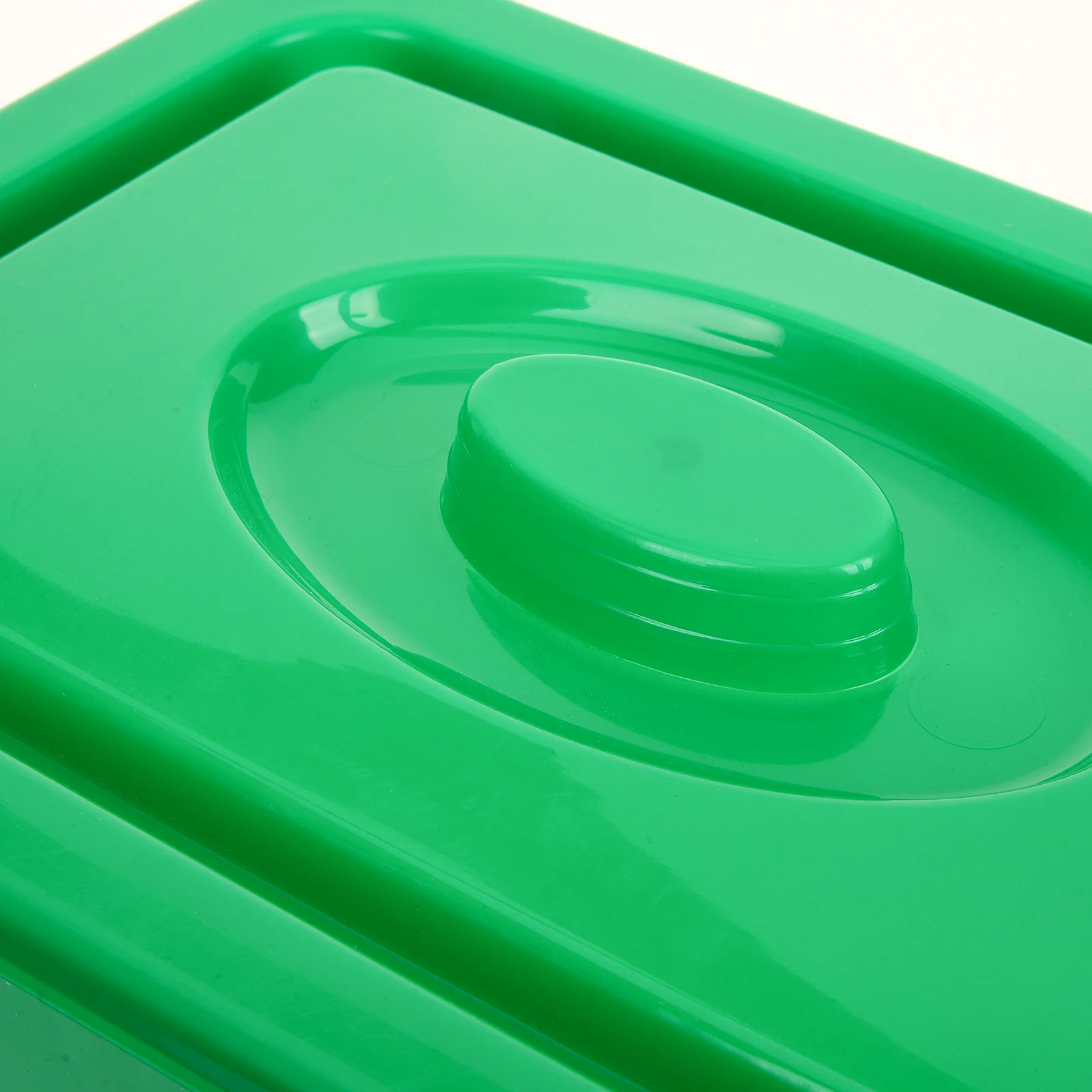 

10L Green Rectangle Trash Can with Lid for Kitchen Home Office Compost Bin Portable Handle Widely Used Garbage Bucket Plastic