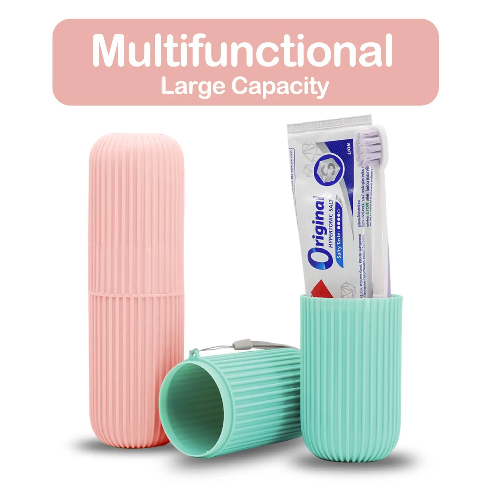 Toothbrush Cup Portable Toothbrush Holder Multifunction Travel Cup Organizer Toothbrush Case and Bathroom School Trip