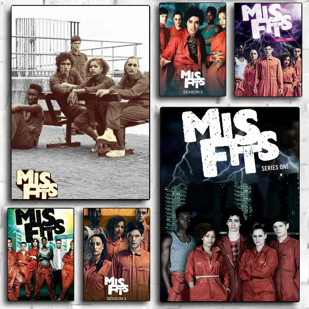 tv series M-Misfits-S Poster Minimalist Wall Sticker for Cafe Office Bar Home Decor and Gift