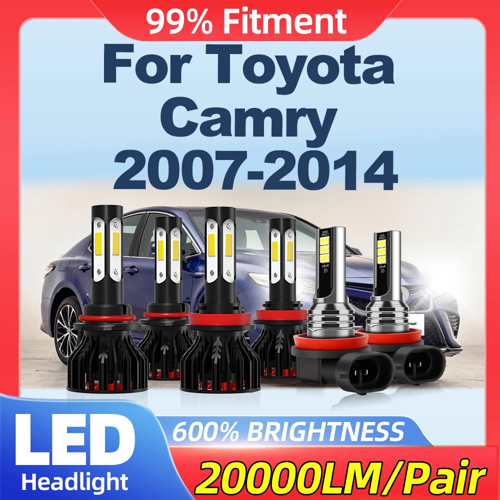 

360W LED Lights 60000LM Car Headlight Bulbs 12V Plug&Play Fog Lamps For Toyota Camry 2007 2008 2009 2010 2011 2012 2013 2014