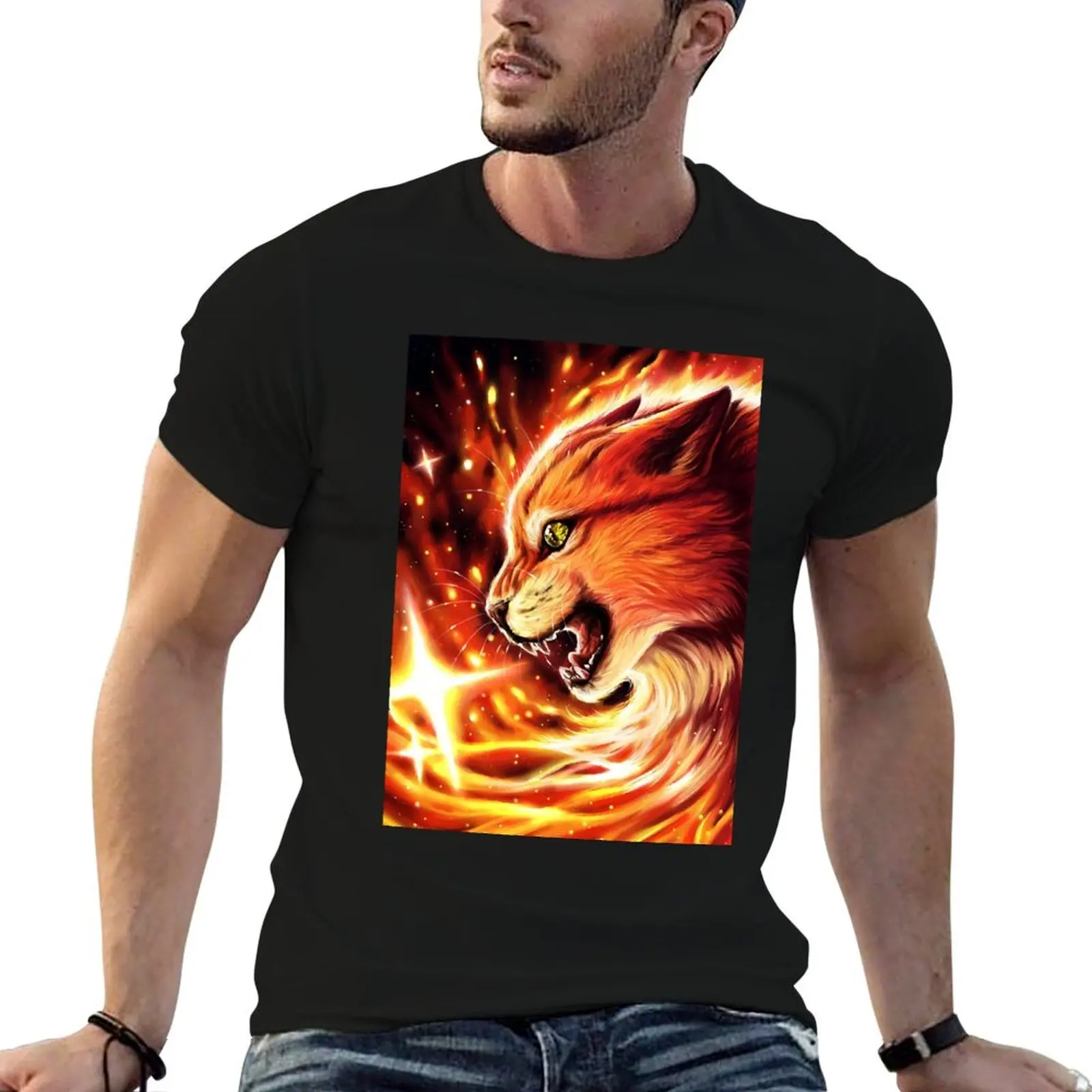 

Fire Star Poster T-Shirt t shirts for man graphic funny printed t shirts for man T-Shirt