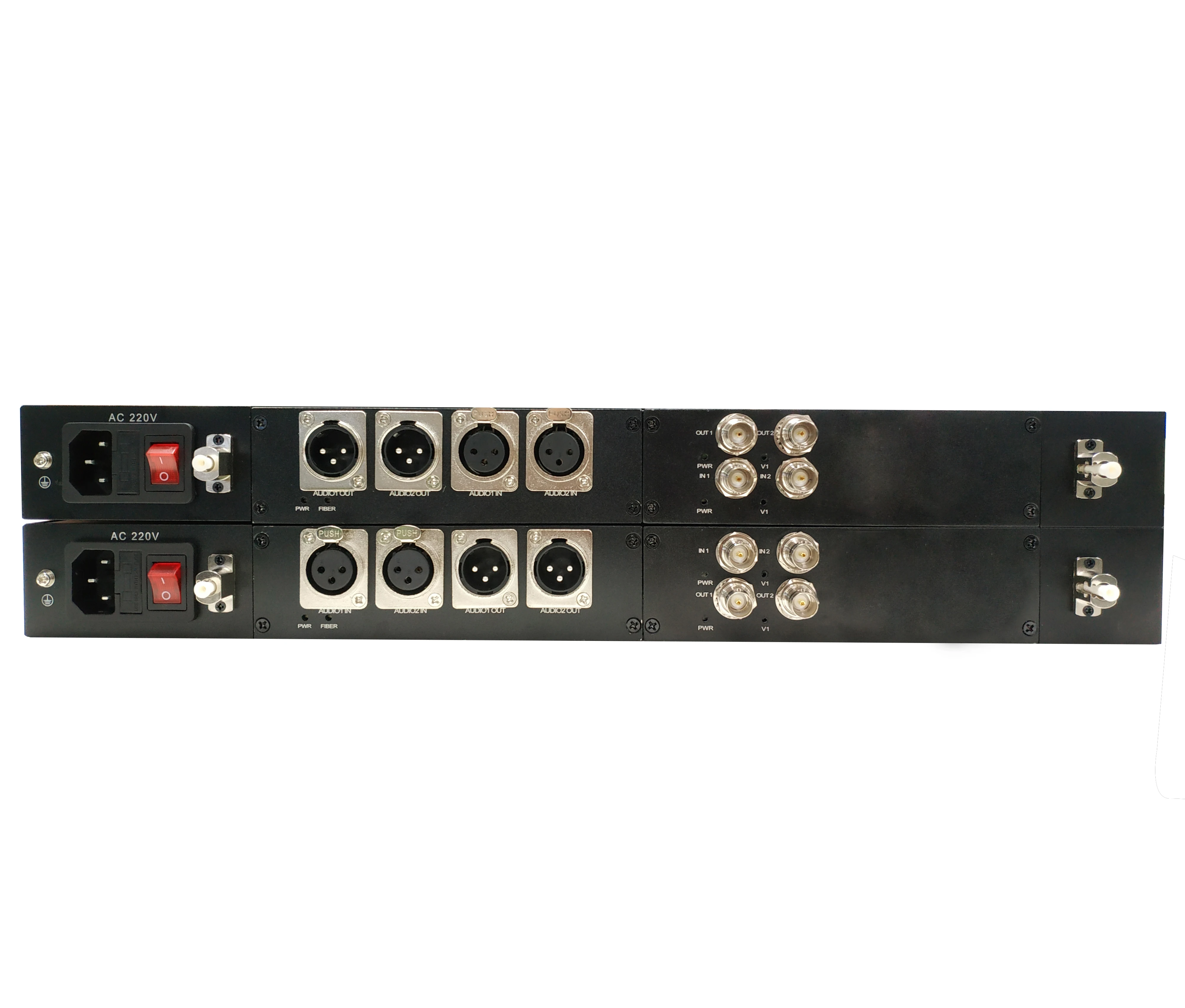 

4Ch Bidi HD-SDI with XLR Balance Audio Broadcasting Level 3G-SDI Fiber video Converter SM 20KM Dual LC 19 inch 1U Rack