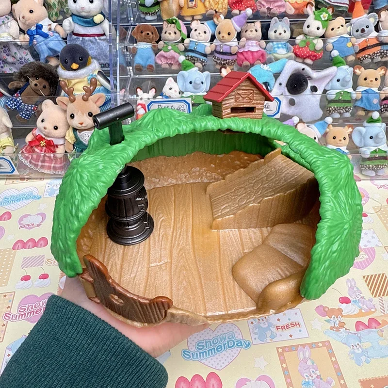 Sylvanian famille Calico critters maison d'halloween jouets pour enfants fille cuisine jouets enfants filles mignon maison de poupée meubles Anime