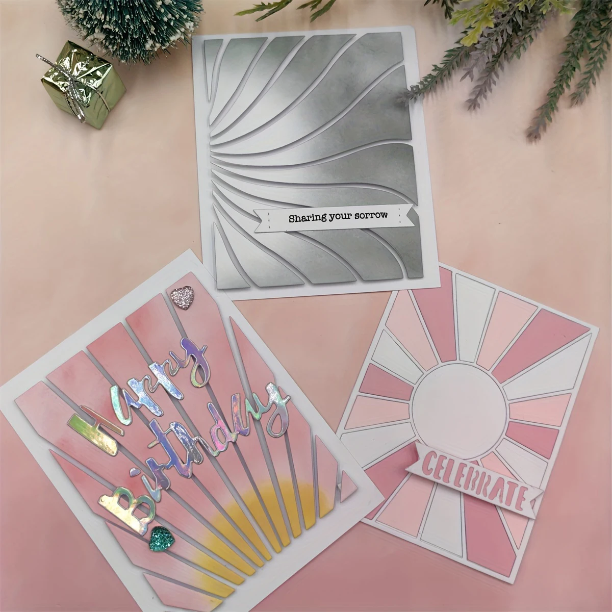 Neue 2025 Muster Metall-Stanzformen DIY Scrapbooking Foto Mehrfachgrafiken Handarbeiten Grußkarten-Herstellung Kompressionsformen