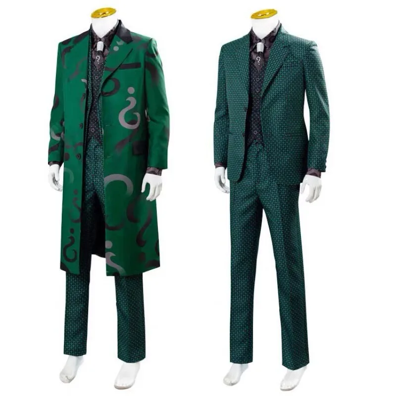 

Fulujiacos the Riddler Cosplay Edward Nygma Costume Suit Halloween Jacket