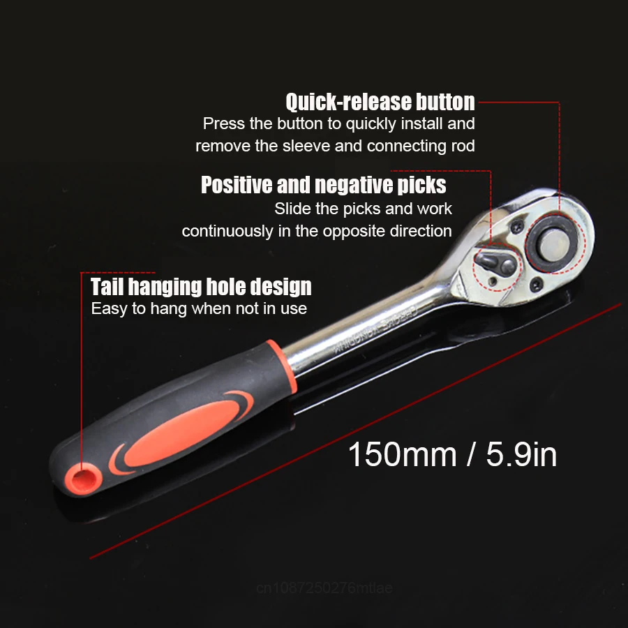 Wrench Socket Set With Extension Rod Hardware Car Boat Motorcycle Bicycle Repairing Tool Auto Repair Tools Short Socket Ratchet