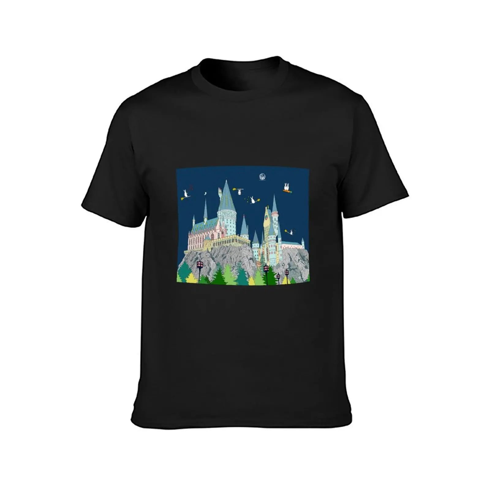 Wizard Bunnies and Castle T-Shirt tees cute tops men workout shirt