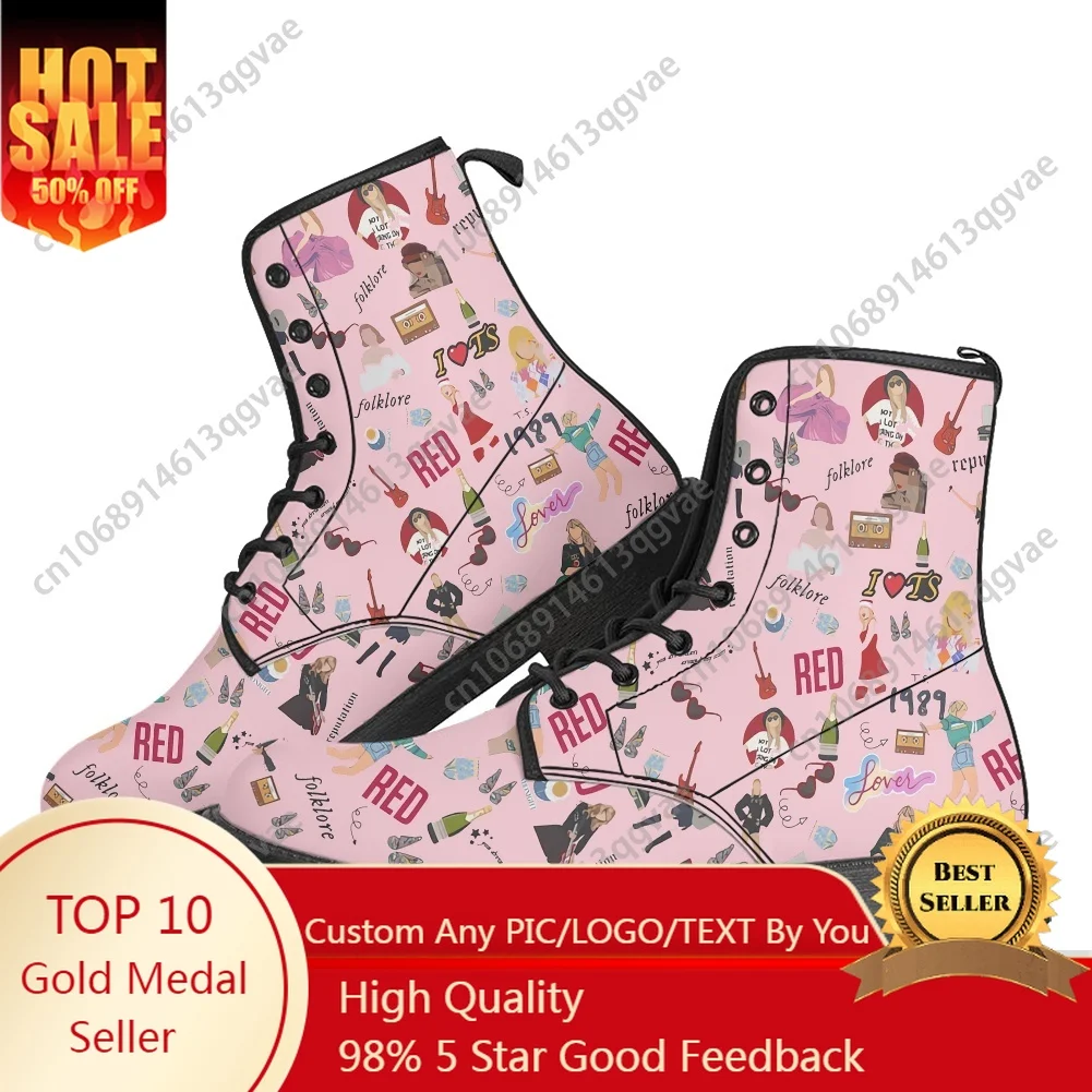 

Hot 1989 American Singer S-Swifties Boots Mens Womens Teenager Shoes Casual Boot Outdoor High Quality Couple Customize Shoe