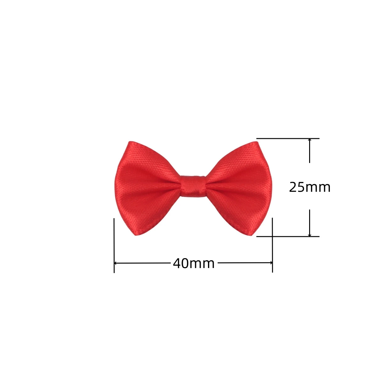 50Pcs/Lot Mini Satin Ribbon Bow Polyester Flower Appliques for DIY Crafts Party Wedding Decoration Hairpin Ornament Accessories