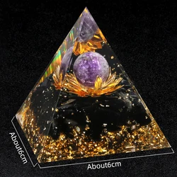 에너지 생성기 Orgone 피라미드 크리스탈 Orgone 치유 Reiki 차크라 Reiki 차크라 생성기 Orgonite 피라미드 명상 60x60mm