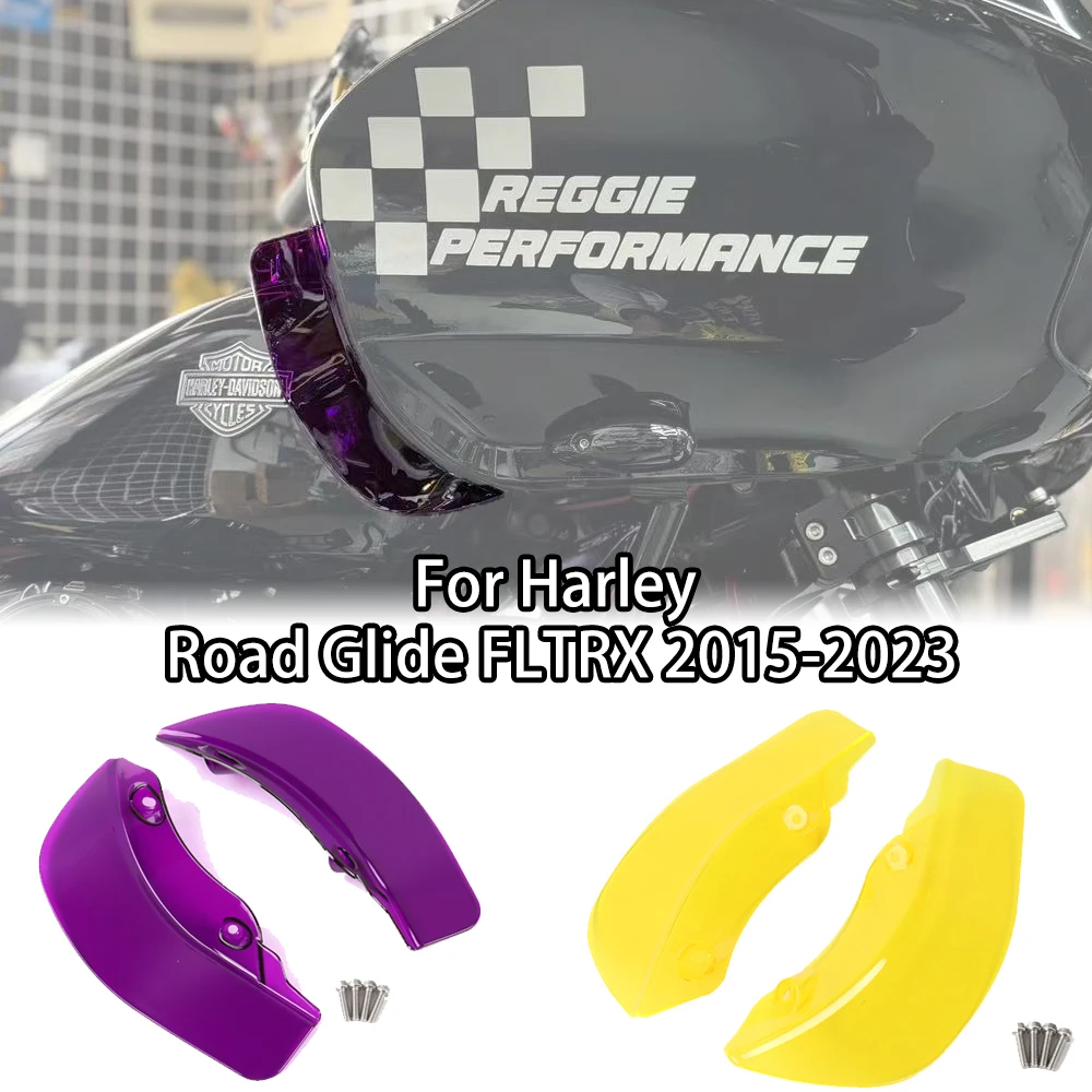 

НОВЫЕ ветровые дефлекторы Harley Road Glide FLTRX 2015-2023, боковые крылья обтекателя из АБС-пластика для улучшенной защиты от ветра и комфорта