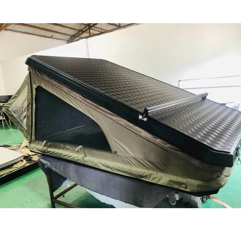 Aluminum Triangular Hard Shell Hardshell Rooftop Tent Off Road Vehicle Car Trailer 4 Person Camping Outdoor Roof Top Tents