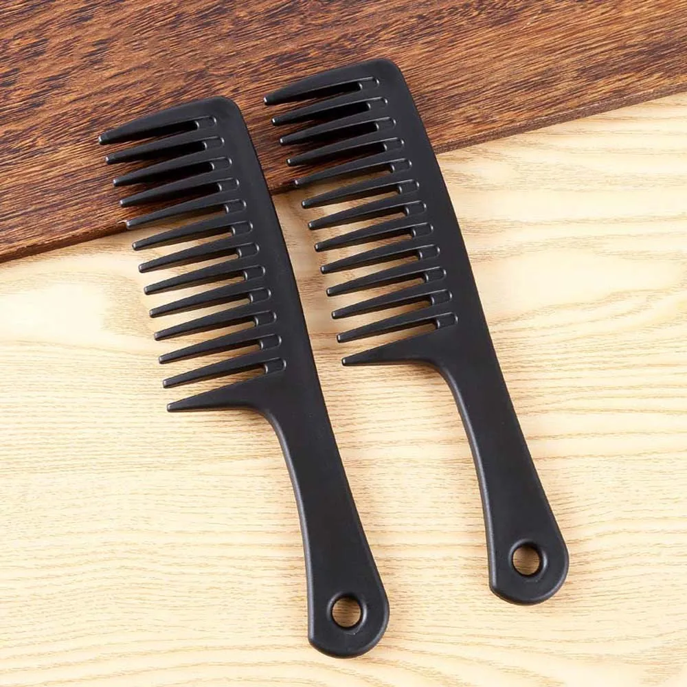 Hair Styling Tool Wide Tooth Comb Hair Accessories Heat Resistant Wide Curly Hair Brush Black Wet Curly Hairdress Barber