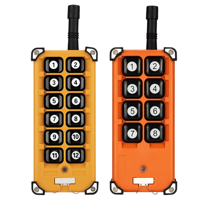 Universal Wireless Learning Code Industrial Remote Control For Crane DC6V 8-12 Buttons 433MHz