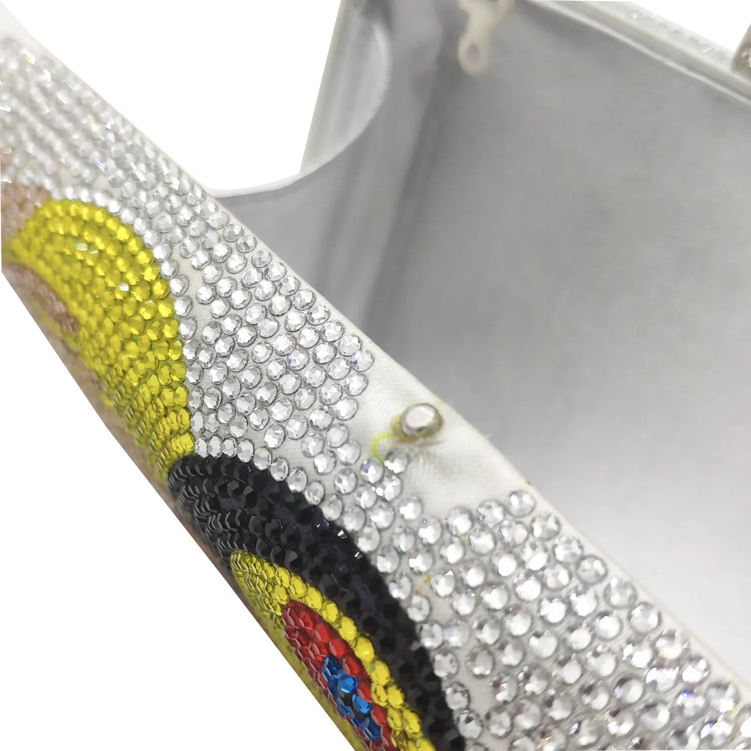 Neuheit Toucan Vogel Frauen Kristall Abendtaschen Strass Box Schminktäschchen Clutch Party Cocktail Handtasche Diamant Kette Geldbörse – Detail 15