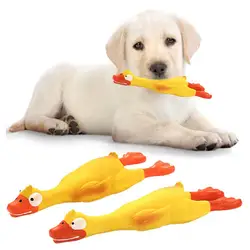 Dog Toy Chewing Playing Durable Squeaky Duck Dog Toy for Chewing Play Teeth Funny Yellow Screaming Rubber Duck Pet for Boredom