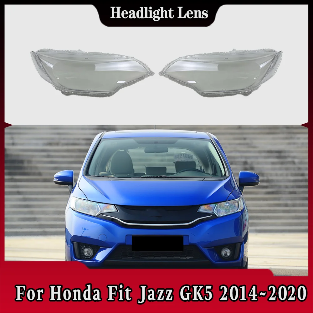 

For Honda Fit Jazz GK5 2014 2015 2016 2017 2018 2019 2020 Car Front Headlight Cover Lampshade Lampcover Caps Headlamp Shell