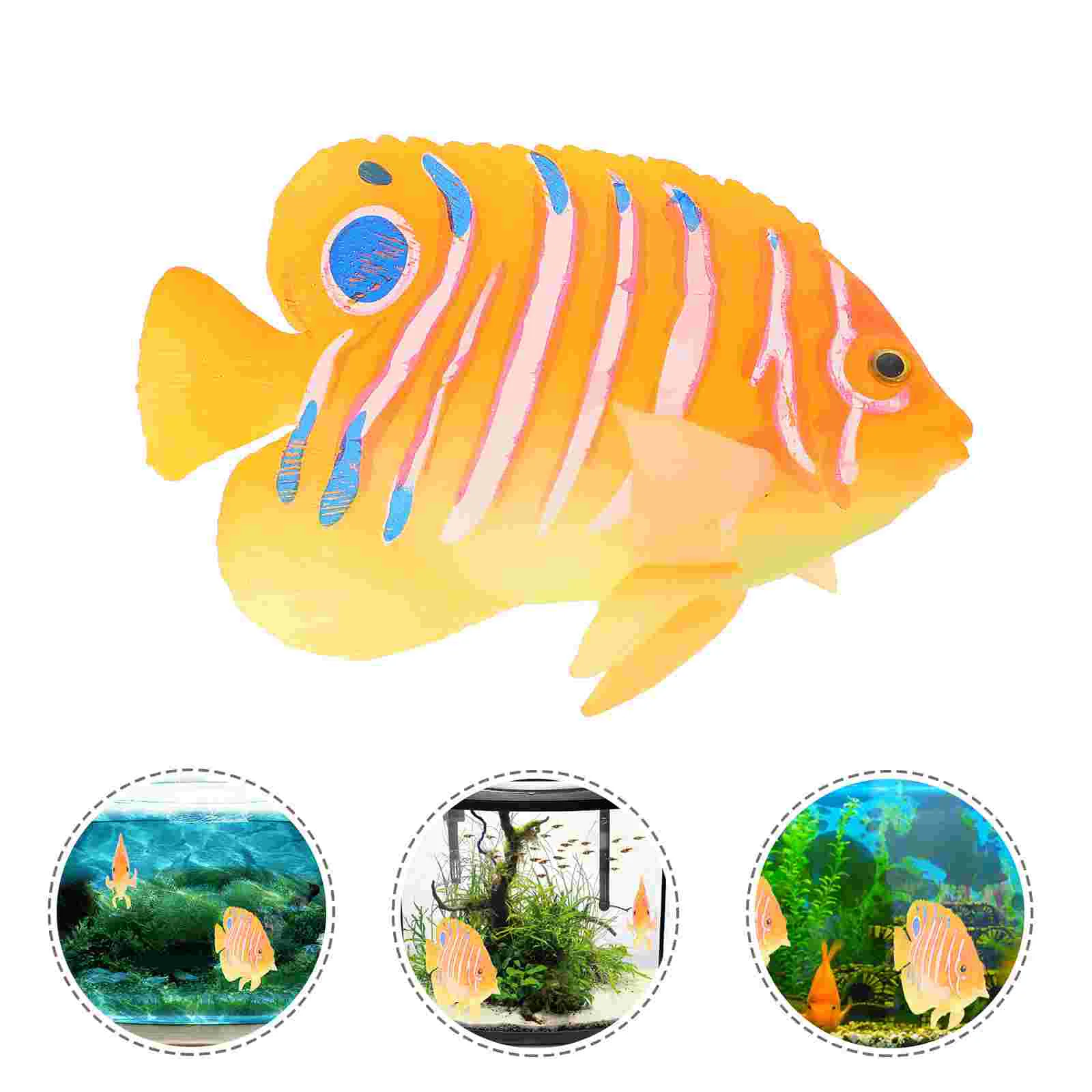 

Fish Tank Landscaping Decor Artificial Aquarium Ornament Moving Floating Orange Plastic Simulation