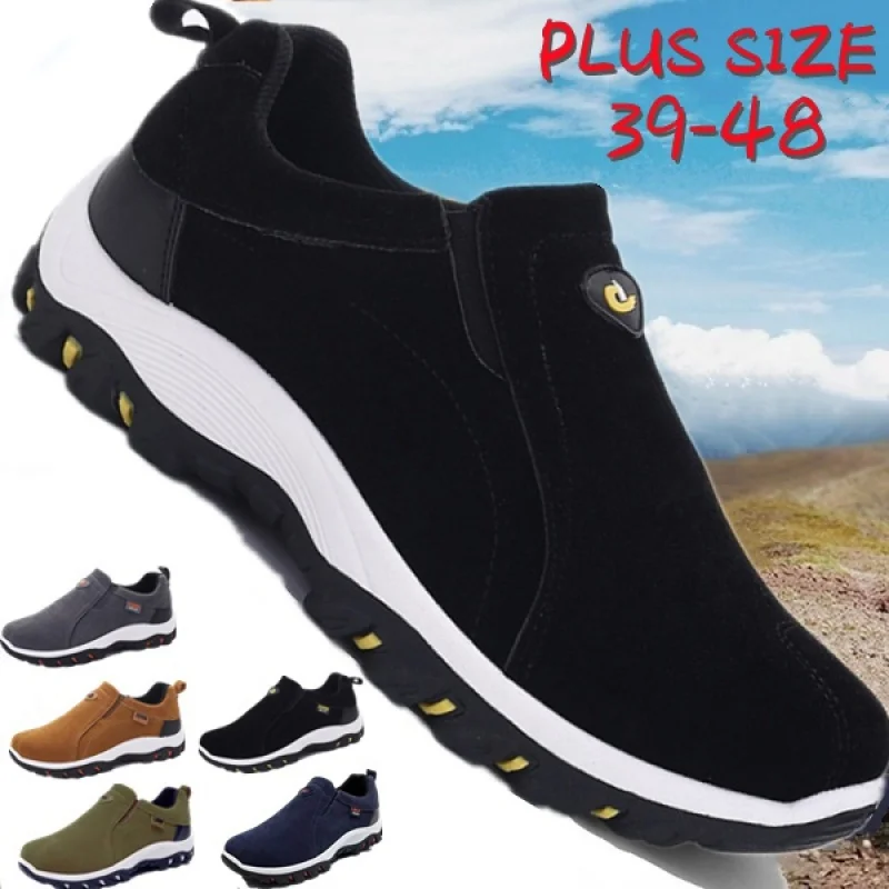 Waterproof Imitation Leather Comfortable for MenMens Casual Leather Shoes Outdoor Sports Sneakers Hiking Boots