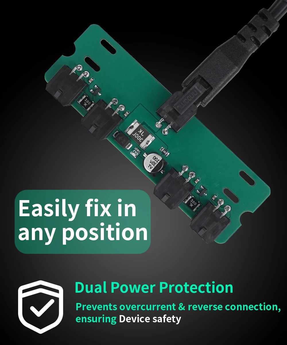 4-Port-Erweiterungshub für Bambu Lab A2L/X2D/P2S/H2C/H2D/H2S/X1C/X1/P1S/P1P/A1/A1mini Dockingstation mit Strom- und Signalüberwachung – Detail 5