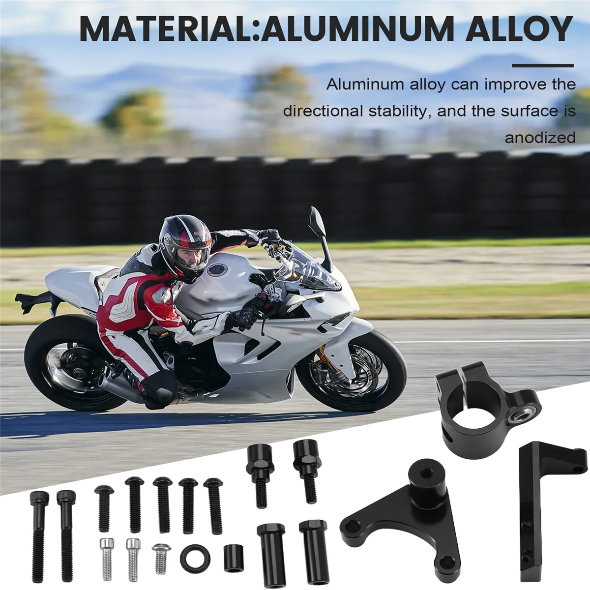 

T47C_аксессуары для мотоциклов, комплект кронштейнов демпфера, крепление стабилизатора рулевого амортизатора для Ducati Hypermotard 950/SP 2019-