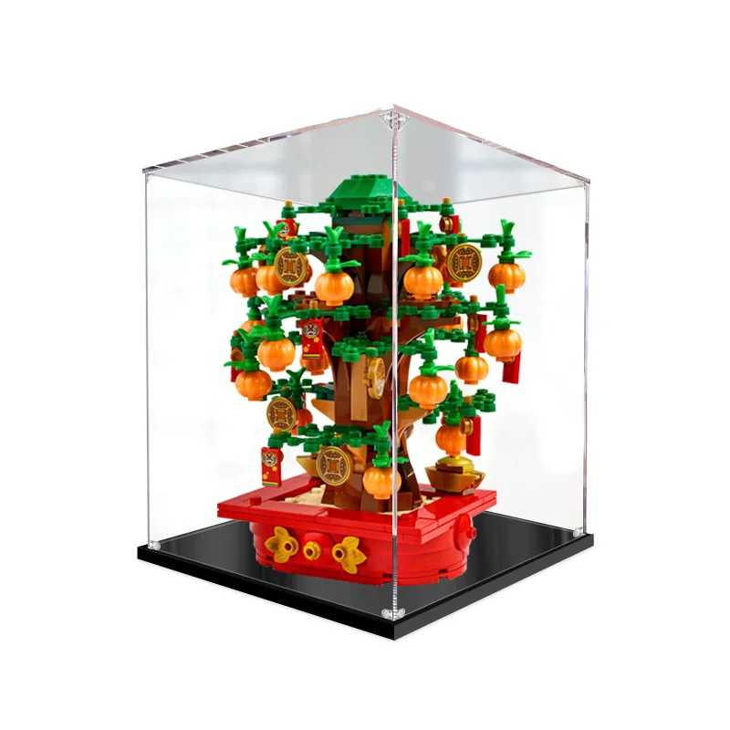 

15 x 15 x 20cm 2mm 3mm Acrylic Display Box For Lego 40648 Money Tree Building Blocks Showcase Blocks Accessories