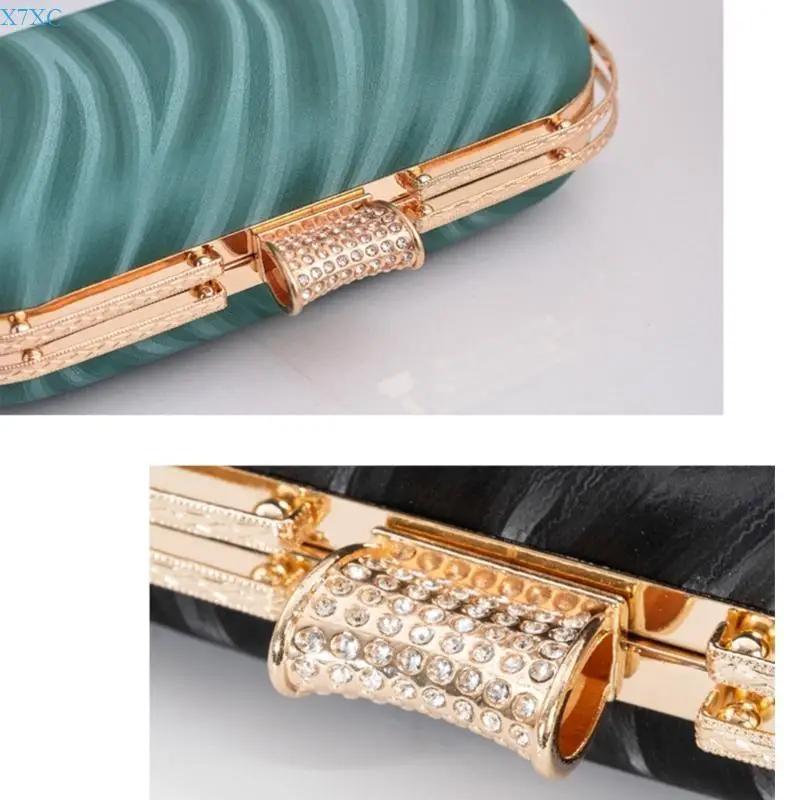X7XC Shoulder Bag for Girl Women Formal Evening Bag PU Leather Lady Purse Wedding Clutch Cocktail Prom Handbag Crossbody Bag
