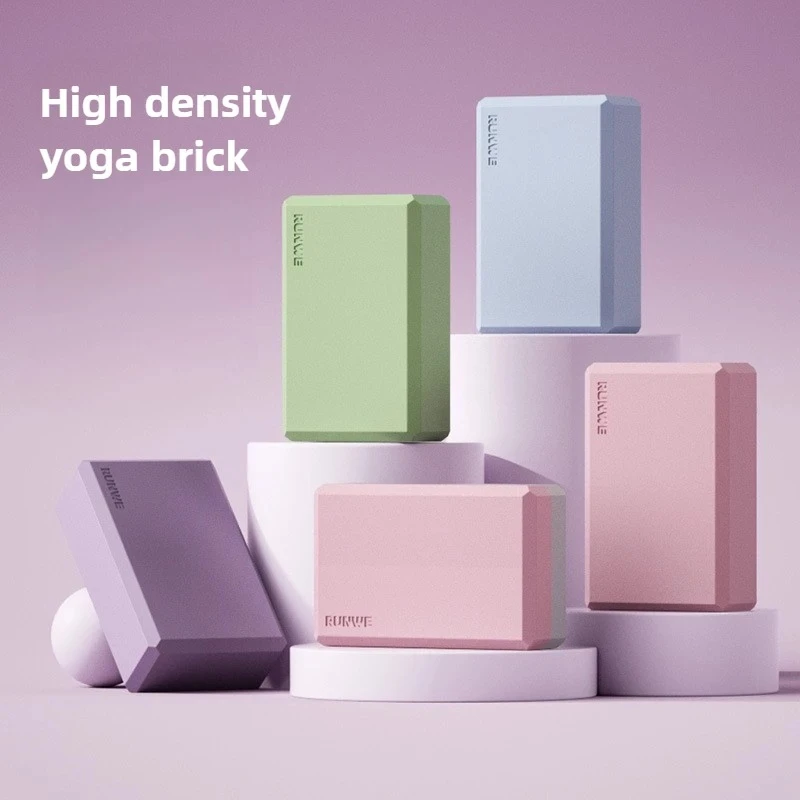 New High Density Yoga Blocks, Non-Slip Foam Bricks for Yoga, Pilates & Dance, Supportive Blocks for Leg Stretching & Balancing