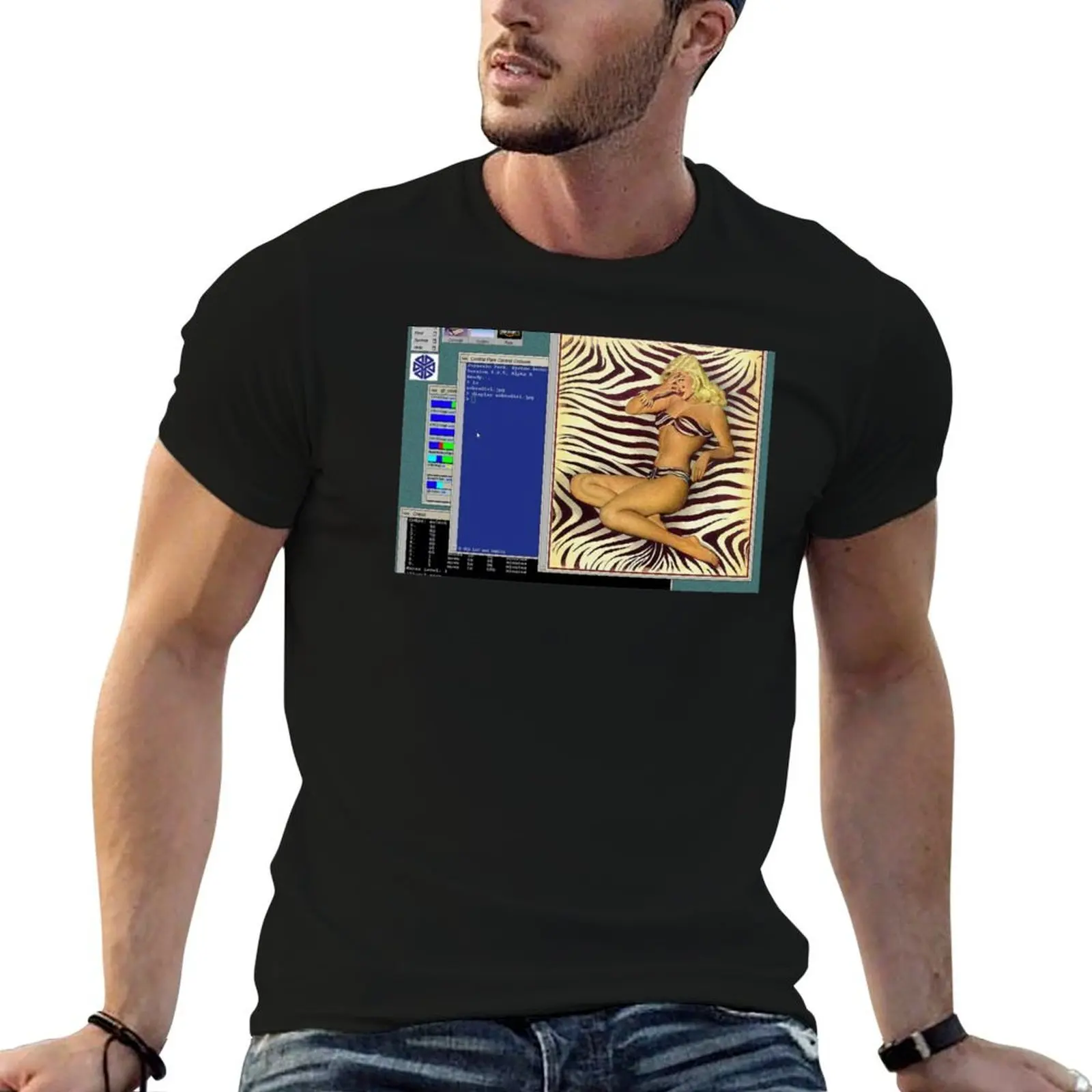 

Jurassic Park - Dennis Nedry terminal screen T-Shirt t shirts for man pack white T-Shirt