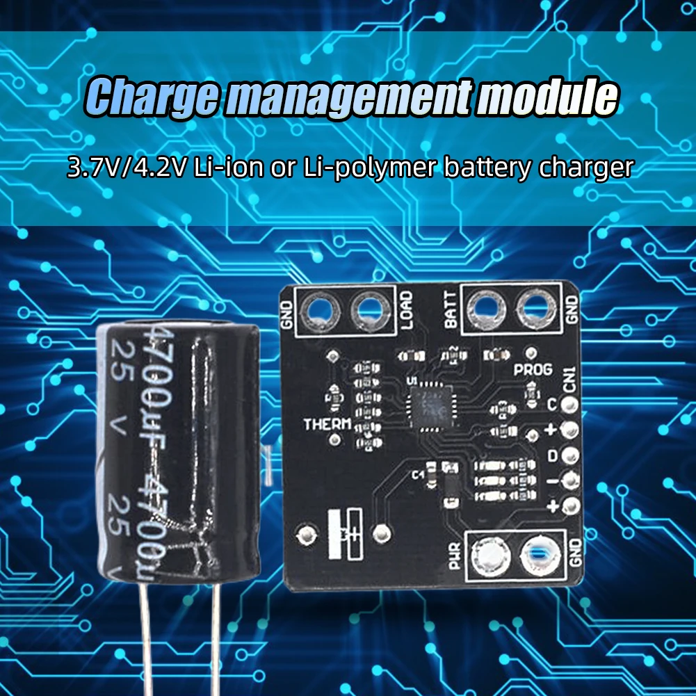 MCP73871 Battery Management Charging Module Board 4.2V 1A Polymer Charger Boards USB Solar Lipoly Lithium Lon Integrated System