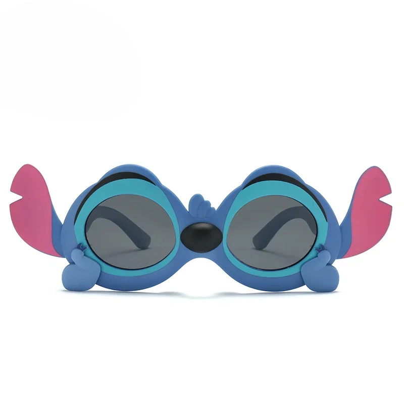 New Stitch Children\'s Sunglasses Anime Stitch Stereo Ears Silicone Sunshade Glasses High Quality Kids Polarized Sunglasses Gift