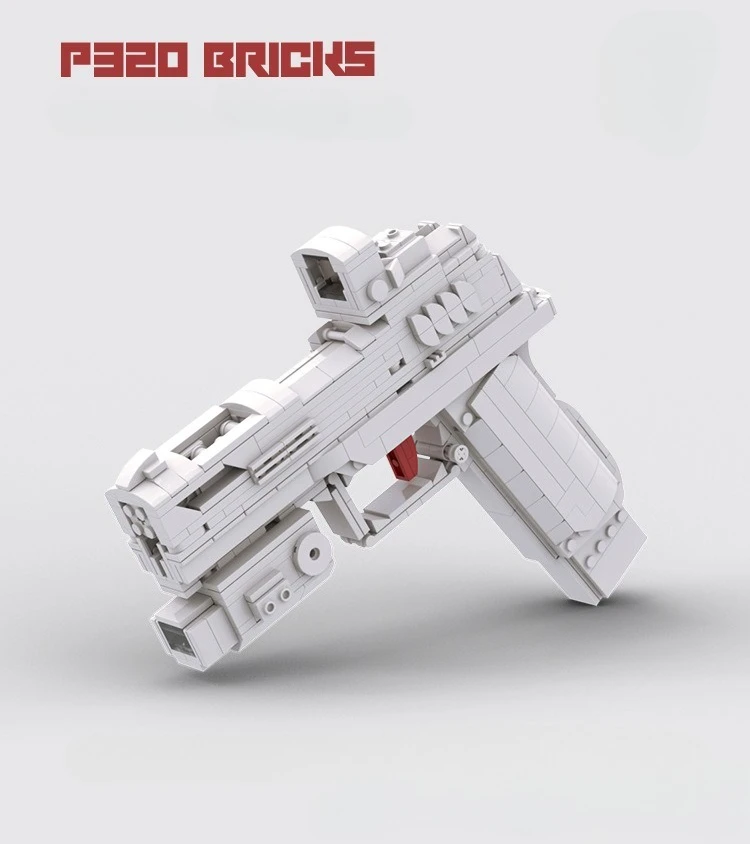 Moc Building Block Gun Boys Assemble Toys Adults High Difficulty Can Shoot Black Technology Model Bricks Hobby Collection Gifts