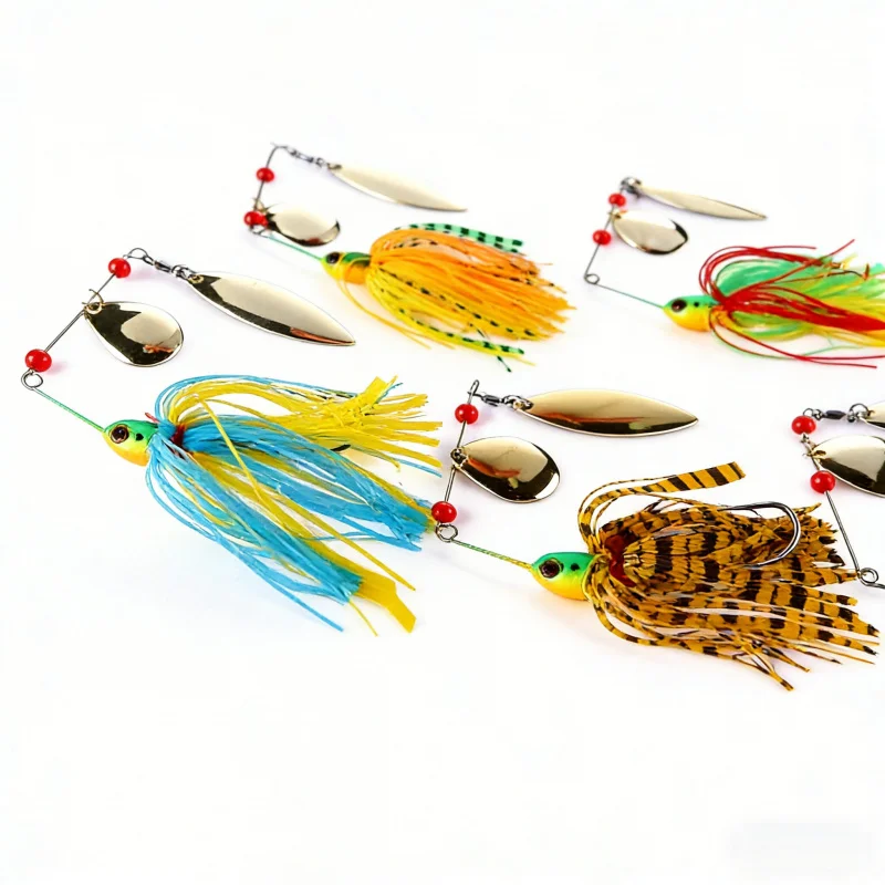 

Willow Leaf Type Rotating Fish Sequin Lure Bait17gAlloy Beard Man Anti-Hook Bottom Freshwater Saltwater Universal Bass Fishing L