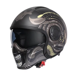 Cyril Helmets for Motorcycles Safety DOT Certified Casco 3/4 Open Face Modular Full Capacete Men's Motorcycle Helmet Accessories