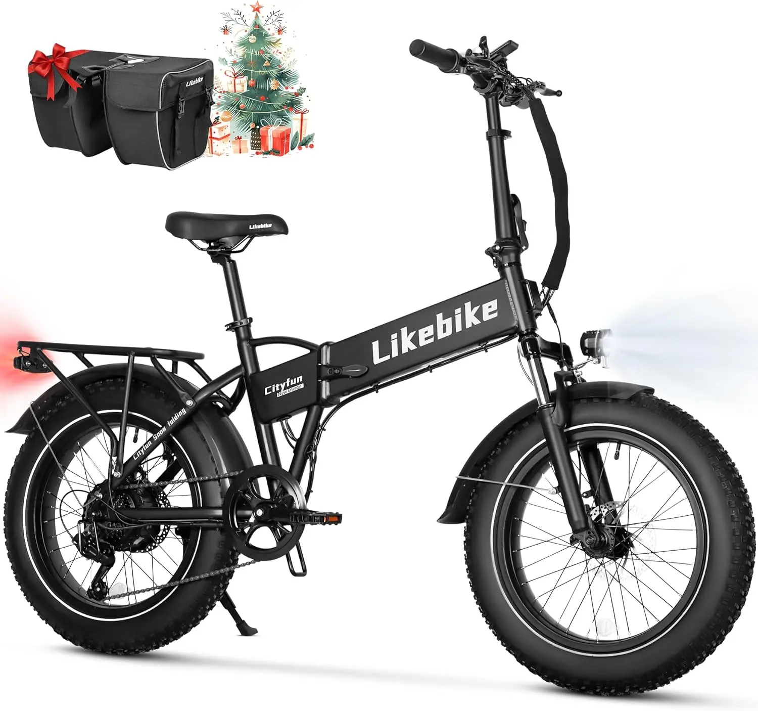 Folding Electric Bike Adults,500W Motor (Peak 720W) Ebike with 20