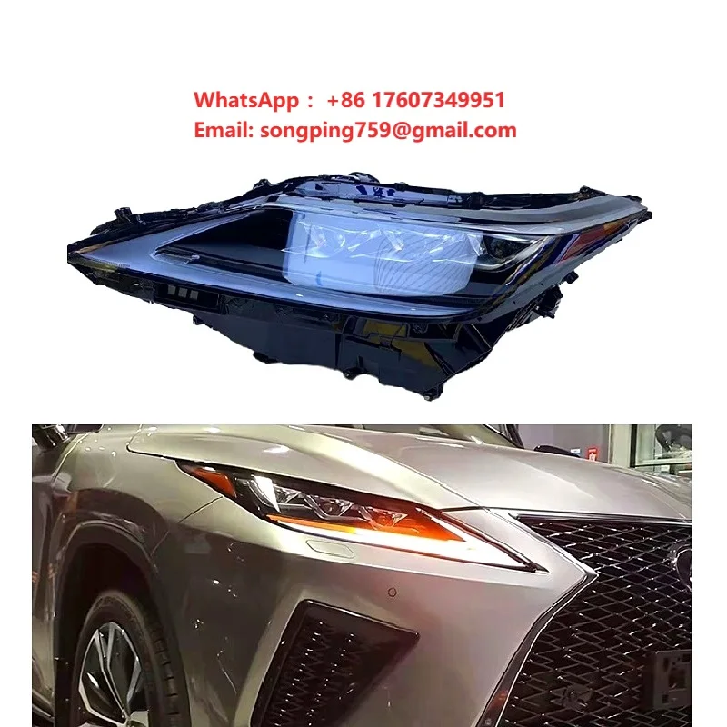 Maictop Car Accessories Facelift Three Lens Front Led Headlight for RX RX350 RX300 RX450h 2016-2019 Upgrade to 2020