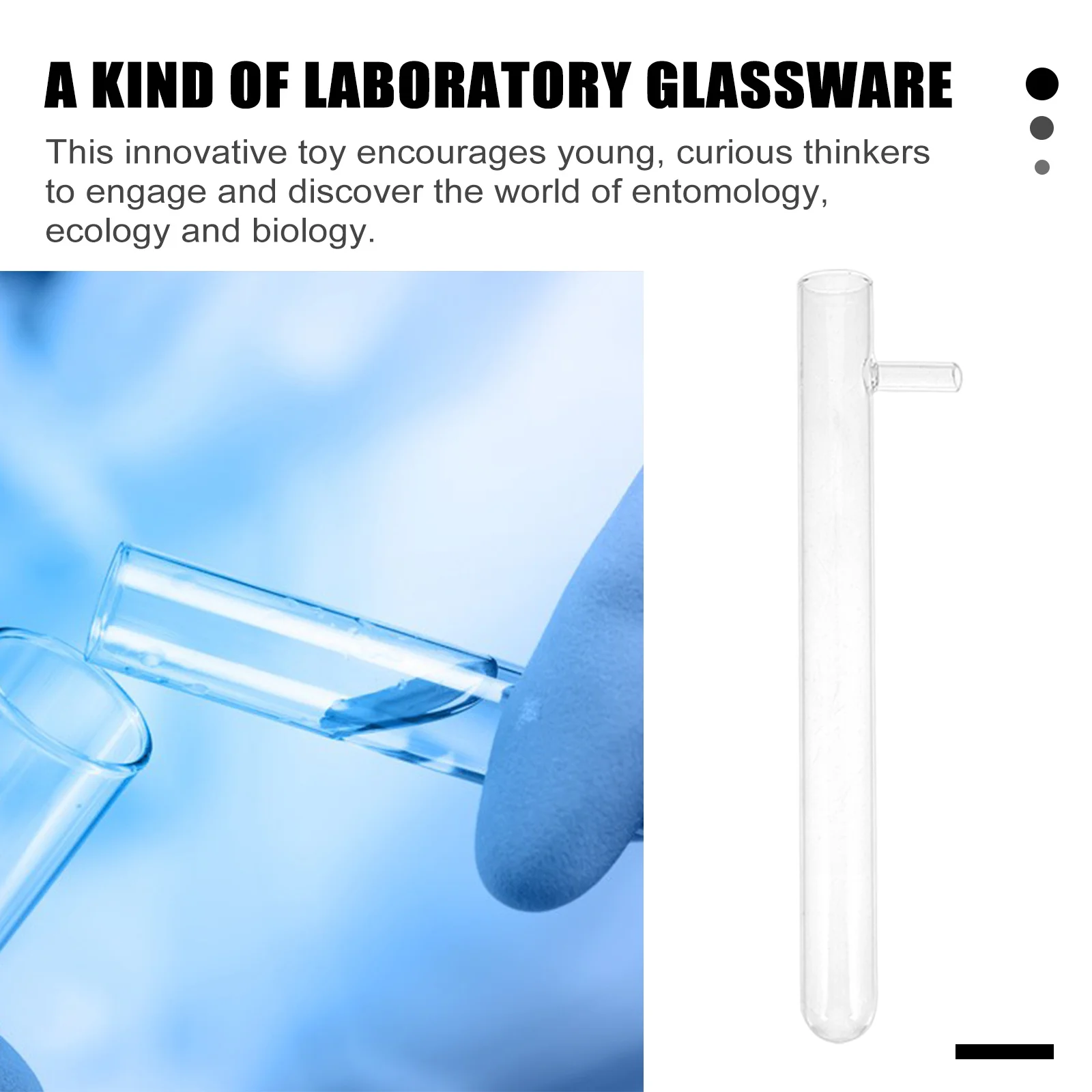 

6 Pcs Convenient Test Tube Science Equipment Laboratory Supplies Sealed Glass Transparent Side Arm