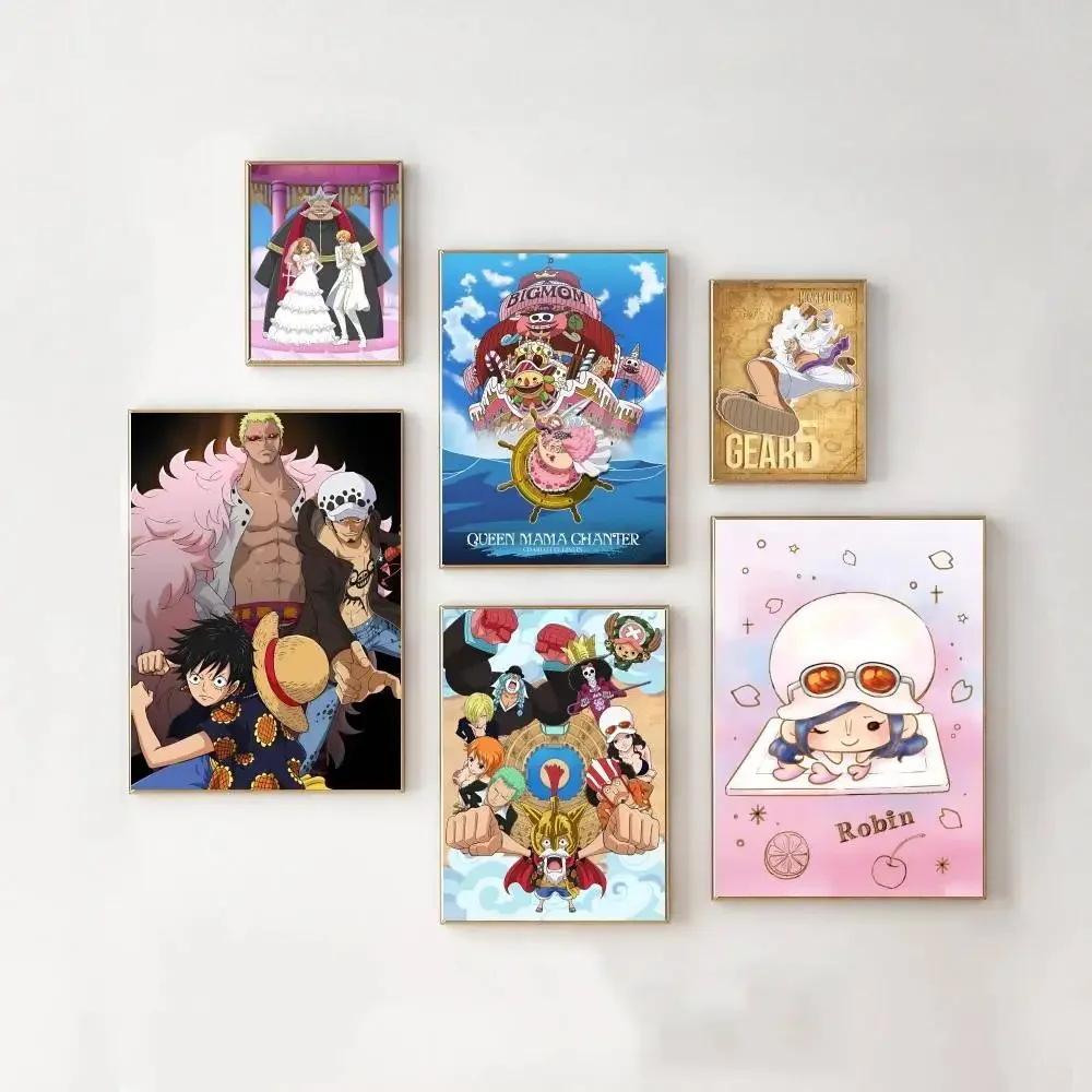 Peripheral Anime One Piece Lufei  Poster on Wall Art Canvas Painting Fight Picture for Teen-age Youths Room Wall Decor Gifts