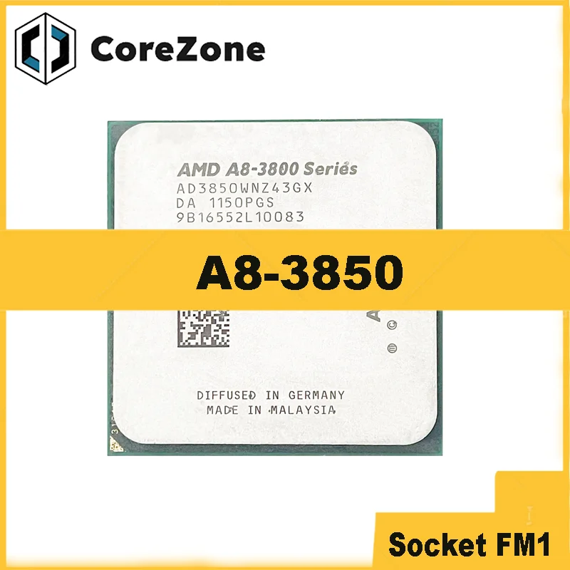 A8-series A8-3850 A8 3850 2.9 GHz Used Quad-Core CPU AD3850WNZ43GX Socket FM1