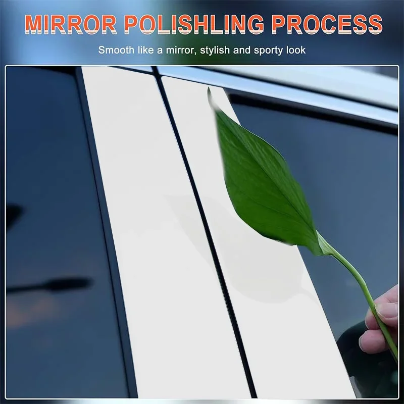 

For Volvo XC90 2016-2023 8PCS Chrome Plated B C Pillar Stickers Window Center Post Trim Auto Styling Accessories