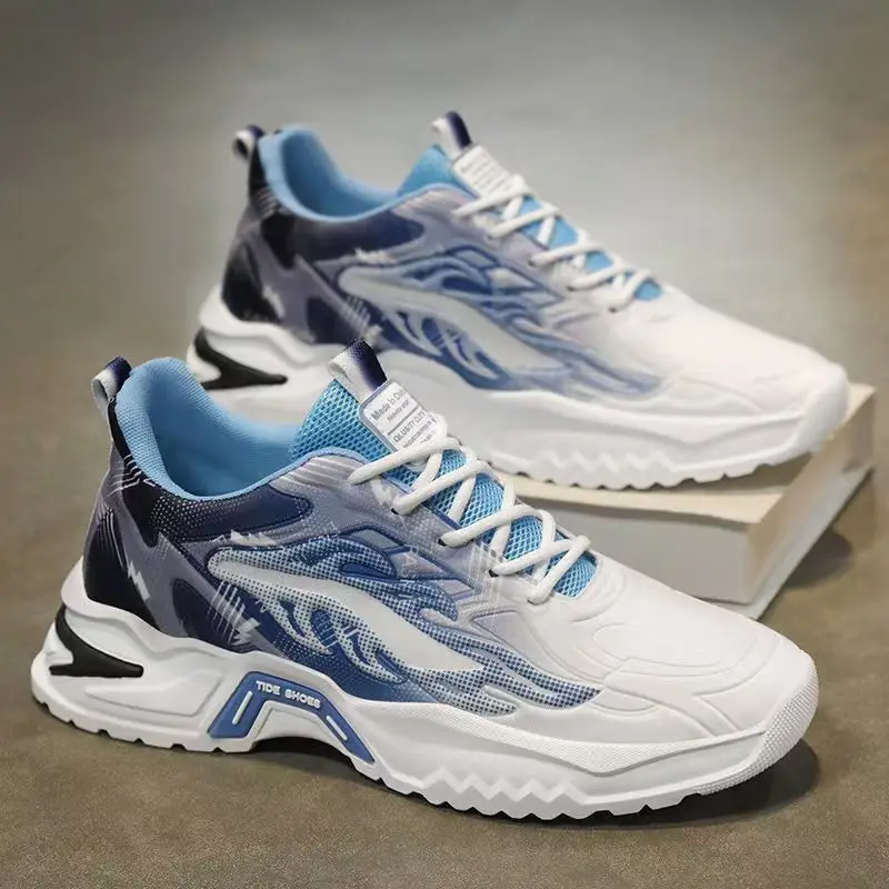 Zapatos informales para hombre, cómodos, ligeros, transpirables, diseño de personalidad, deportes de alta calidad, correr al aire libre, zapatos altos para hombre